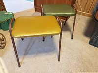 Pair of stools showing colors and frames