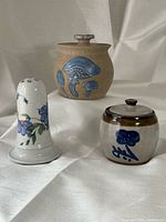 All three pottery pieces group view