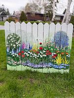 Front of larger Summer panel with vibrant flower scene