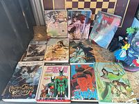 Overview of all ten books laid out