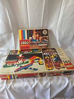 Front view of LEGO 145 and 111 boxes