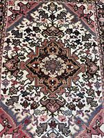 Full view of Heriz rug showing overall pattern and colours