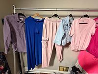 Rack showing all five garments