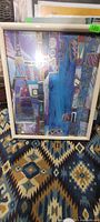 Front view of abstract print in frame