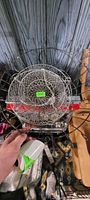 Top view showing nested metal wire baskets