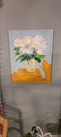 Frontal view of entire floral painting on wall