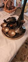 Full view of entire metal set on tray