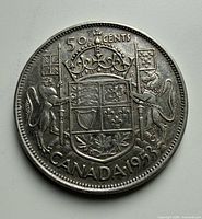 Reverse view showing 1953 date, denomination and coat of arms