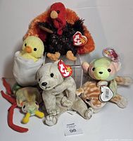 Group shot of all six Beanie Babies
