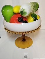 Compote and fruit front view