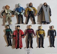 Group shot of all ten Star Trek action figures
