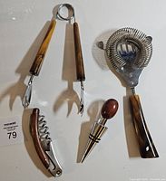 All four bar tools arranged together