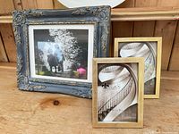 Group shot of three frames showing finishes and sizes