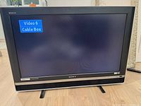 Front view of Sony Bravia 32-inch TV powered on