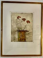 full view of framed print showing artwork, mat and frame