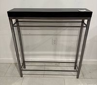 Front view of console table showing full structure