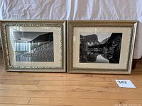 Both framed prints side by side on floor