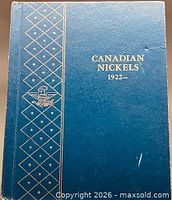 Front cover of blue Whitman Canadian Nickels 1922— album