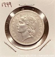 Obverse view showing Marianne bust and REPVBLIQVE FRANÇAISE legend