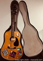 Guitar inside open hard case