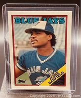 Front of 1988 Topps Jesse Barfield card in sleeve