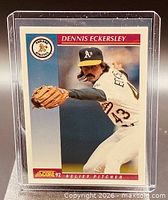 Front of Dennis Eckersley 1992 Score card in holder