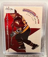 Jaromir Jagr side of card in holder