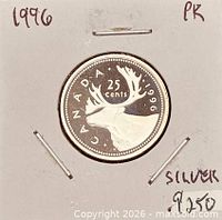 Obverse and holder showing coin within 2x2 mount