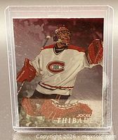 Front of Jocelyn Thibault Be A Player card in sleeve