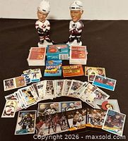 Full lot with bobbleheads, sealed packs, boxes and loose cards spread out