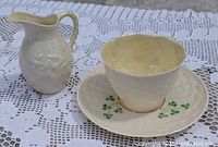 Cup, saucer and creamer overview