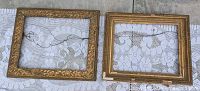 Both ornate gilt pine frames front view