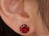 earring worn showing size and color