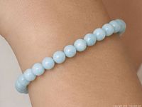 Bracelet worn on wrist showing scale and color