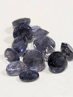 Group of loose faceted iolite stones