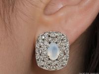 earring on ear showing size and design