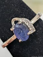 Front view showing sapphire and CZ setting