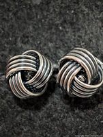 front view of both knot earrings