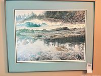Front view of framed print showing full artwork, mat and frame