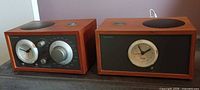 Front view of Model Three clock radio and Dual Alarm speaker