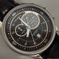 Close-up of Nautica Meteor dial showing sub-dials, date, bezel detail