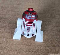 Front view of R4-P17 minifigure showing body and leg printing