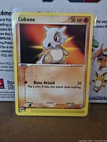 Front of Cubone card in sleeve