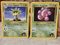 Both Erika’s Exeggutor and Exeggcute cards front view