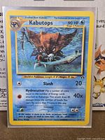 Front of Kabutops Neo Discovery card showing artwork, stats and set number