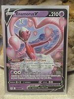 Front of Enamorus V card highlighting artwork and text