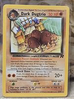 Front of Dark Dugtrio 23/82 card in sleeve
