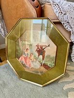 Front view of octagonal framed print