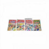 Front view of four Archie comics laid side by side