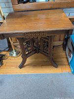 Full view of table showing top and legs